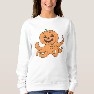 Octopus In Pumpkin Orange Krak Halloween Octopus Sweatshirt