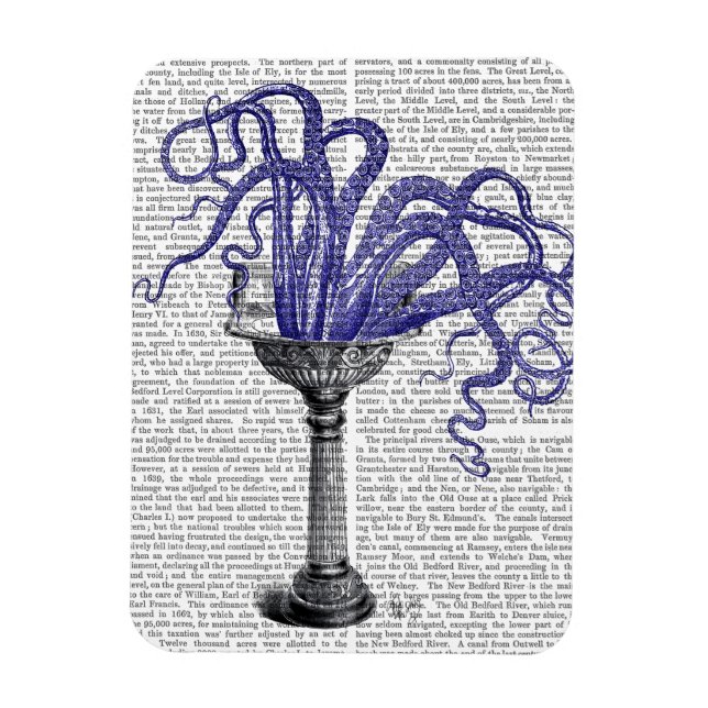 Octopus in Sink Magnet (Vertical)