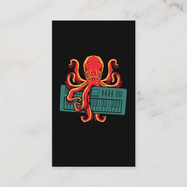 Octopus Japanese Analogue Synth Keyboard Synthesiz Business Card (Front)