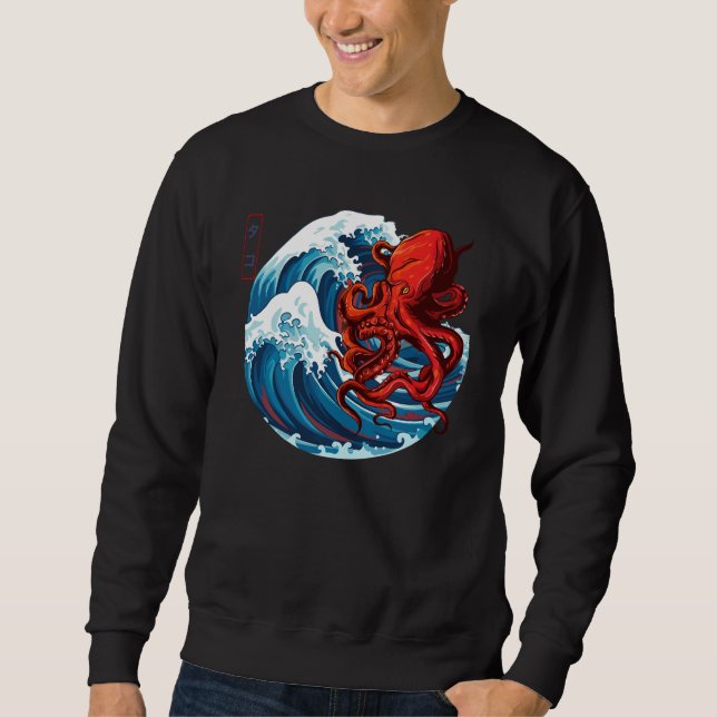 Octopus Japanese Art Sweatshirt (Front)