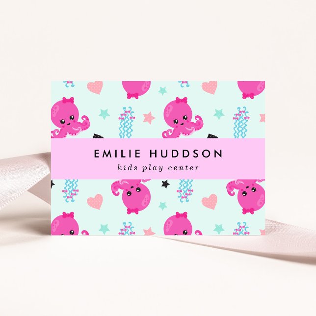 Octopus, Jellyfish, Play Centre, Activity Centre Business Card (Creator Uploaded)