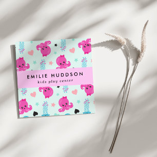 Octopus, Jellyfish, Play Centre, Activity Centre Square Business Card