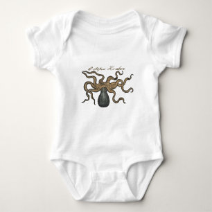 Octopus Kraken Antique Coastal Marine Wildlife Baby Bodysuit