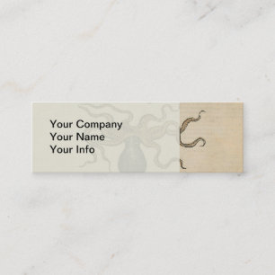 Octopus Kraken Antique Coastal Marine Wildlife Mini Business Card