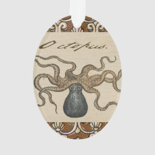 Octopus Kraken Antique Coastal Marine Wildlife Ornament