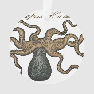 Octopus Kraken Antique Coastal Marine Wildlife Ornament