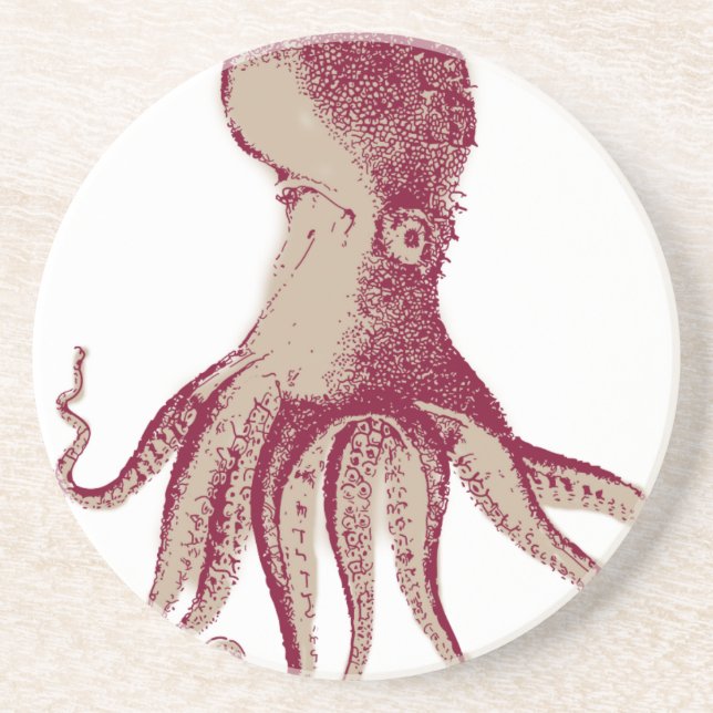 Octopus Kraken Squid Coaster (Front)