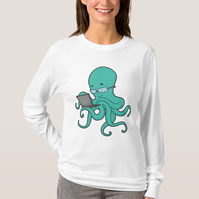 Octopus Laptop T-Shirt (Front)
