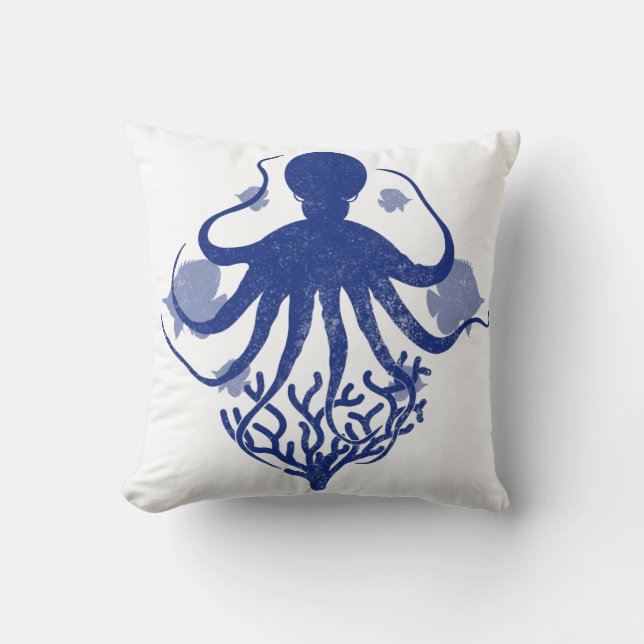 Octopus (light background) cushion (Front)