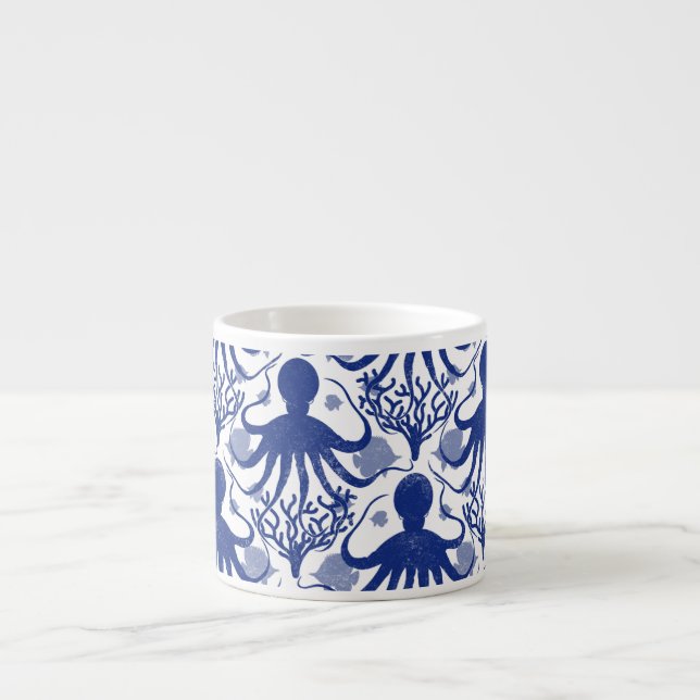 Octopus (light background) espresso cup (Front)
