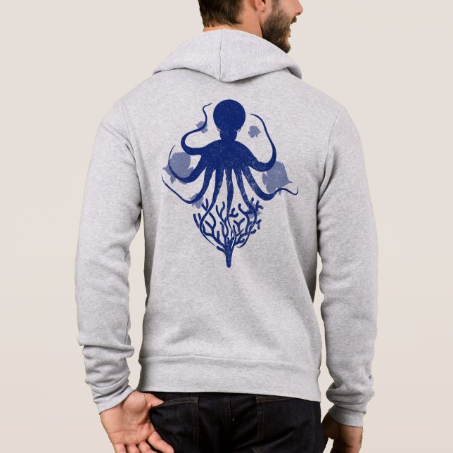 Octopus (light background) hoodie (Back)