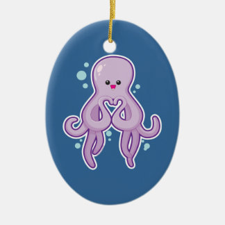 Octopus Loves You Ceramic Tree Decoration