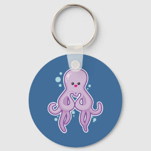 Octopus Loves You Key Ring