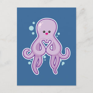Octopus Loves You Postcard