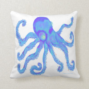 Octopus - Lt Blue Cushion