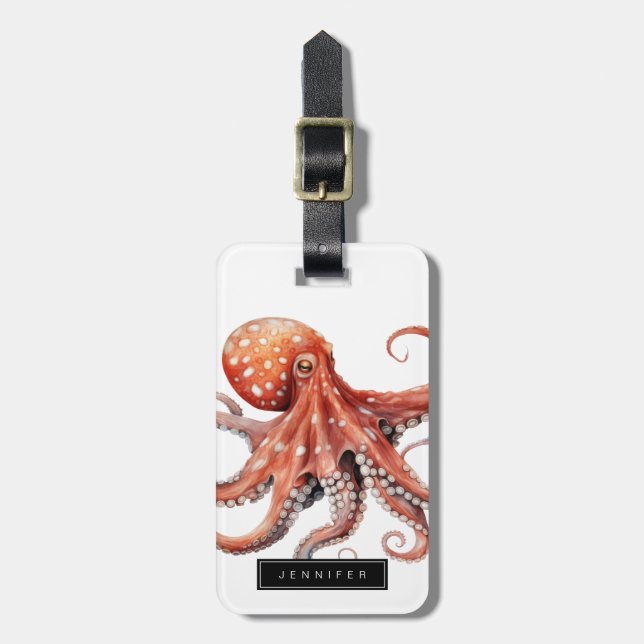 Octopus Luggage Tag (Front Vertical)