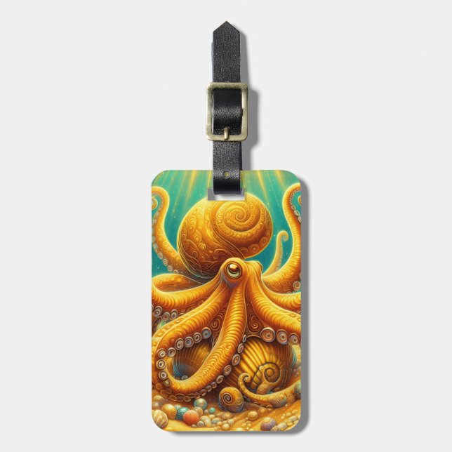 Octopus Luggage Tag (Front Vertical)