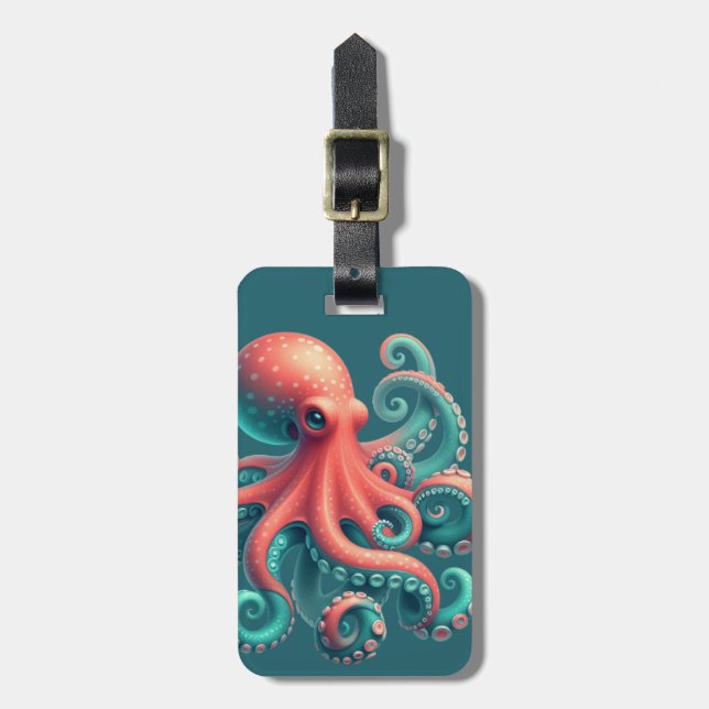 Octopus Luggage Tag (Front Vertical)