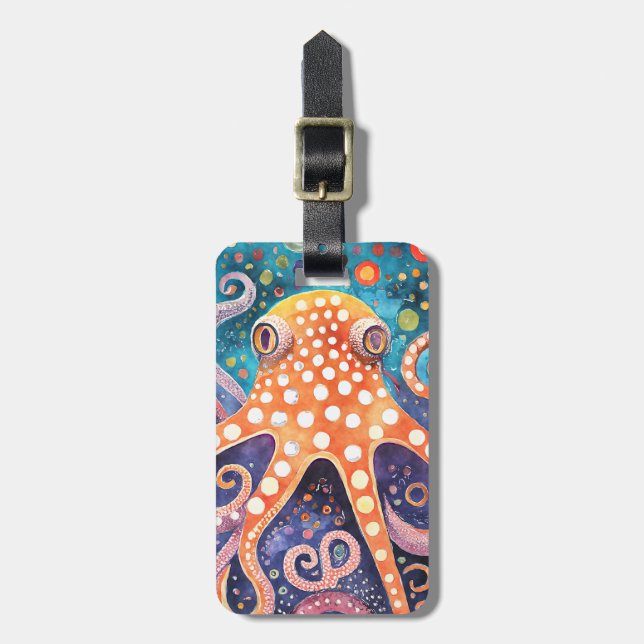 Octopus Luggage Tag (Front Vertical)