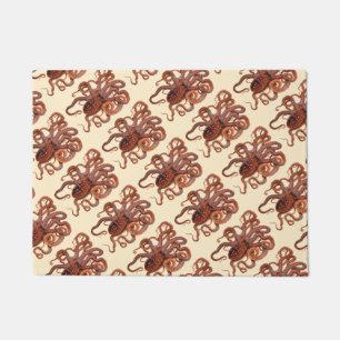 Octopus Macropus, Vintage Marine Aquatic Animals Doormat