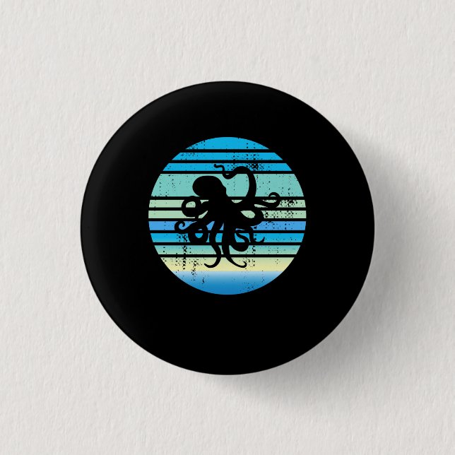 Octopus Marine Biologist 3 Cm Round Badge (Front)