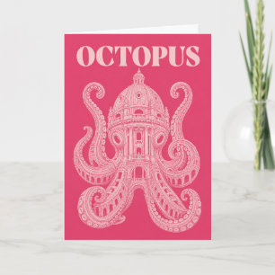 Octopus Marine Life Minimalist Ocean Coastal gift Card