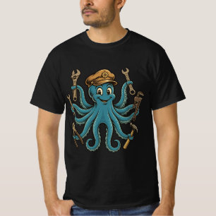 Octopus Mechanic - Kraken Garage Tools Wrench Tee