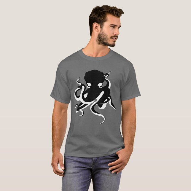 Octopus minimalistic Nautical T-Shirt (Front Full)