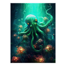 Octopus Mythical Nautical Under the Sea Creatures