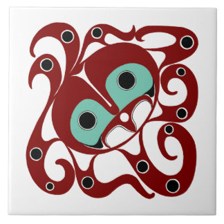 Octopus - NW Coast Native American Formline Style Tile