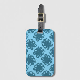 Octopus On Blue Pattern Luggage Tag