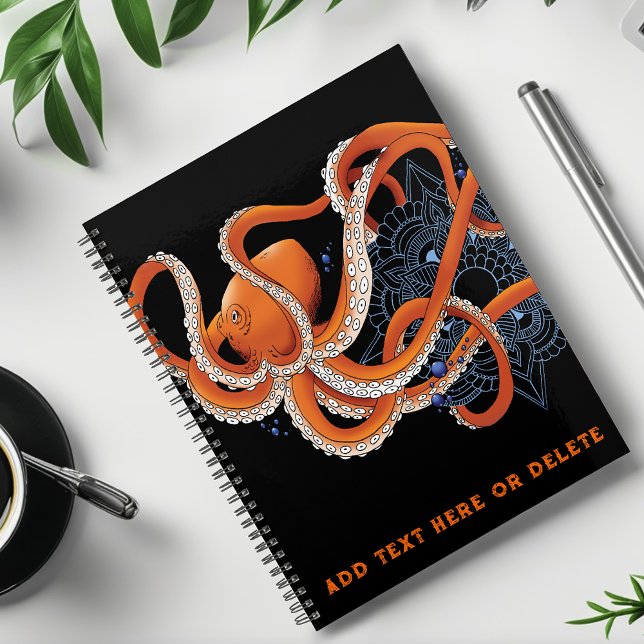Octopus Orange Mandala Blue Planner (Creator Uploaded)