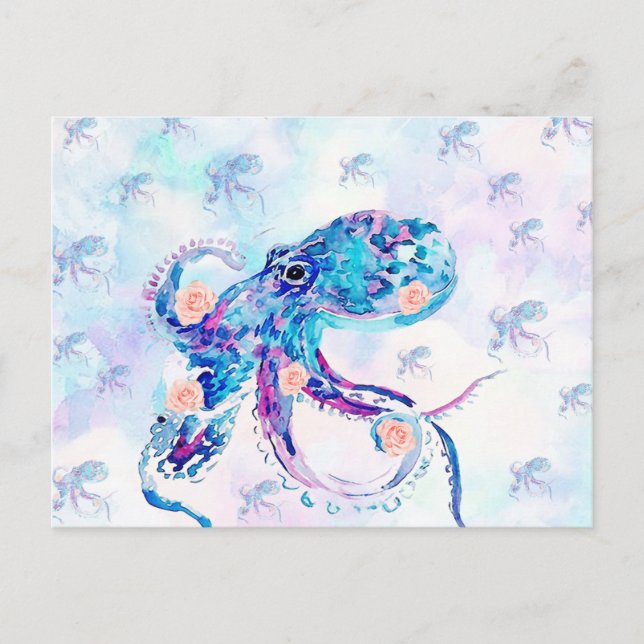 octopus pastel in dream announcement postcard (Front)