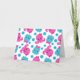 Octopus Pattern, Cute Octopus, Sea Animals Card
