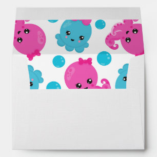 Octopus Pattern, Cute Octopus, Sea Animals Envelope