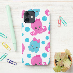 Octopus Pattern, Cute Octopus, Sea Animals iPhone 12 Case