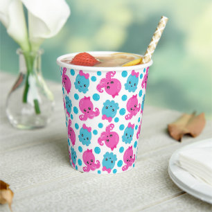 Octopus Pattern, Cute Octopus, Sea Animals Paper Cups