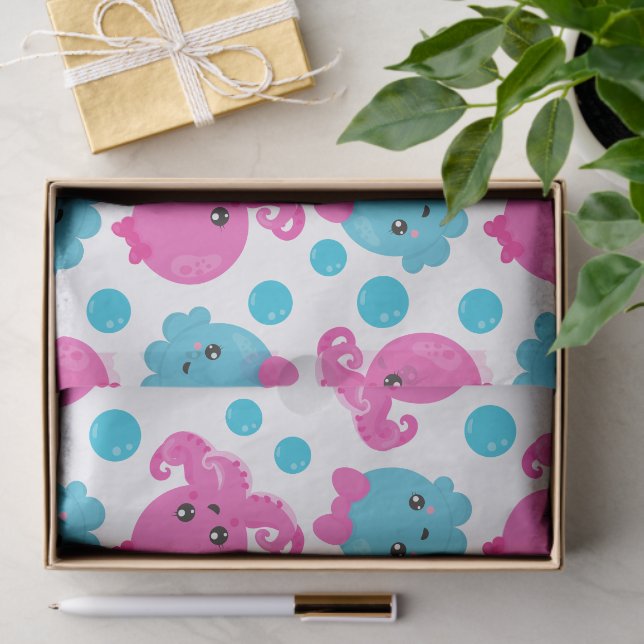 Octopus Pattern, Cute Octopus, Sea Animals Tissue Paper (Gift)