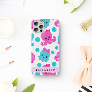 Octopus Pattern, Cute Octopus, Sea, Your Name iPhone 16 Case