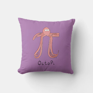 Octopus Pi Symbol Math Teacher Funny Cushion