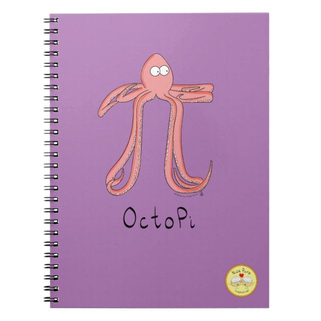 Octopus Pi Symbol Math Teacher Funny Notebook (Front)