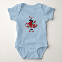 Octopus Pirate Prince Baby Jersey Bodysuit