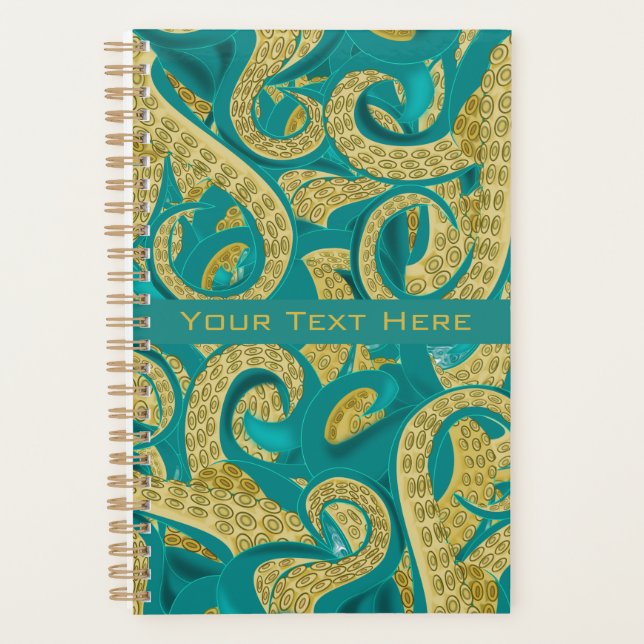 Octopus Planner Custom Text Name (Front)