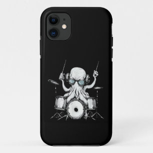 Octopus Playing Drums Drum Player Drummer Band Case-Mate iPhone Case