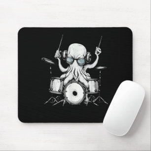 Octopus Playing Drums Drum Player Drummer Band Mouse Pad