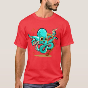 Octopus Playing Harp T-Shirt