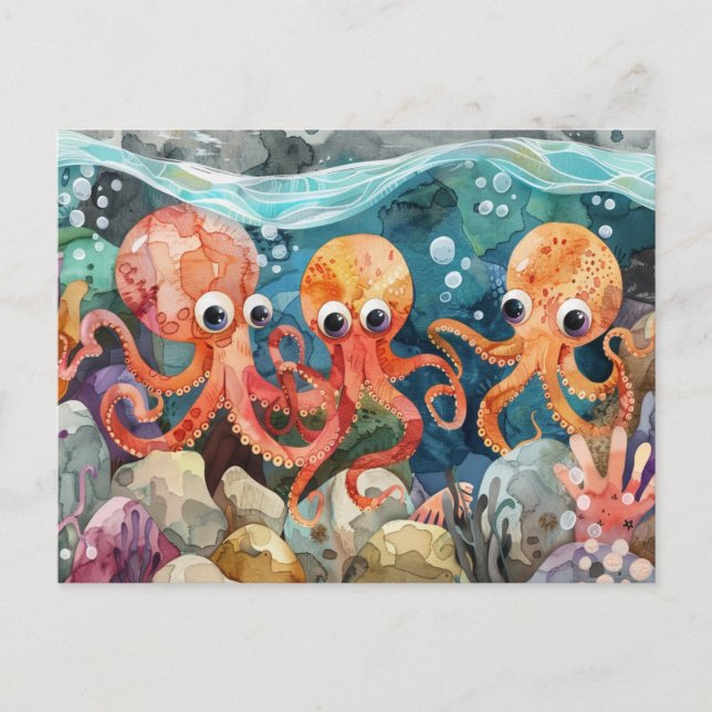Octopus Postcard (Front)
