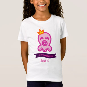 Octopus Princess Birthday Celebration Personalise  T-Shirt