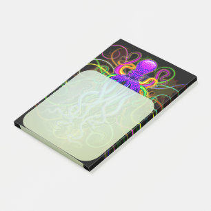 Octopus Psychedelic Luminescence Post-it Notes