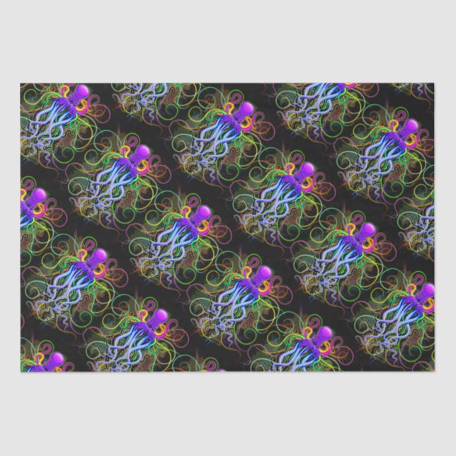 Octopus Psychedelic Luminescence Tissue Paper (Front)